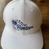 Canvas Velcro Back Baseball Cap: White Medium Large