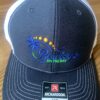 Trucker Hat Snap-back: Blue White One Size