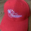 Canvas Velcro Baseball Cap: Red Medium Large