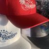 Canvas Velcro Baseball Cap: Red Medium Large - Image 2