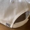 Canvas Velcro Back Baseball Cap: White Medium Large - Image 4