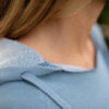 Women's Ultra-Soft V-Neck Hoodie Misty Blue - Image 2